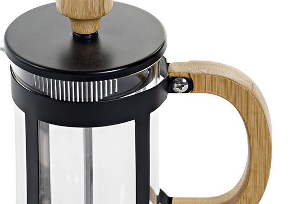 Coffee machine inox bamboo 350ml black