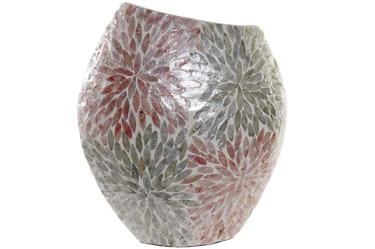 Asimetrična vaza mosaic coral 39x18x45