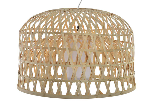 Ceiling lamp bamboo 52x52x35 braided natural