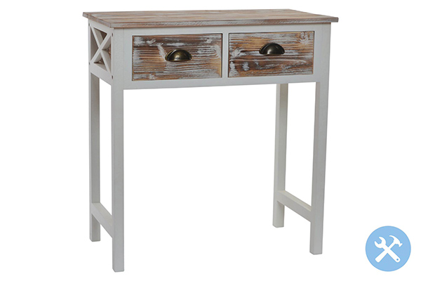 Console table wood 70x40x75 2 drawers decape
