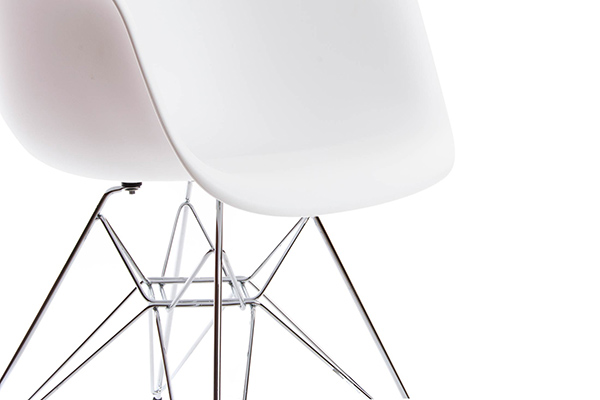 Chair pp chromed metal 63x60x80 white