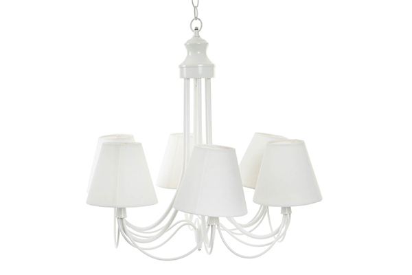 Ceiling lamp metal polyester 47,5x52,5 6 arms