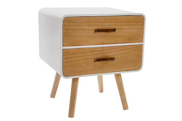 Bedside table wood 45x41x52,5 2 drawers