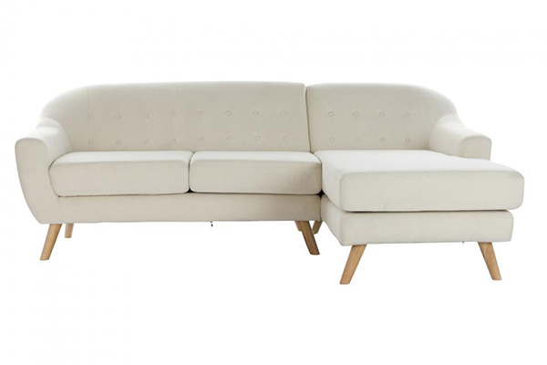 Couch polyester 226x144x84 3 plazas chaiselongue