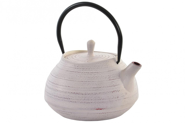 Teapot cast iron 17x15,5x19 1.2l. pale pink