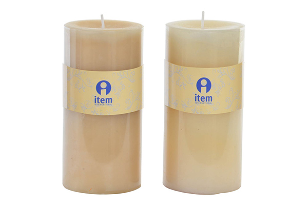 Candle wax perfumed 6,8x14 2% natural 2 mod.