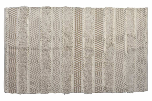 Carpet cotton 180x120 1800 gsm. flecos white