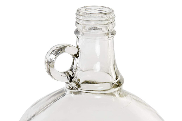 Bottle glass rattan 17x17x27 3050 transparent