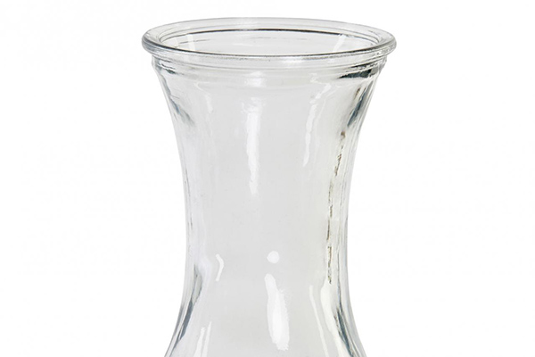 Bottle glass rattan 10x10x27 transparent