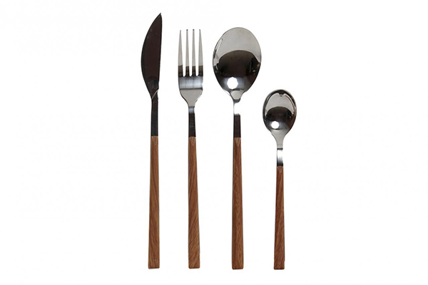 Cutlery set 16 inox abs 2x22 silver