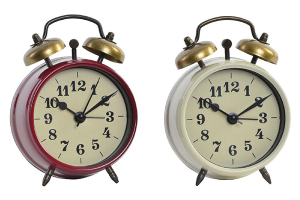 Alarm clock metal 9x4x11,5 2 mod.