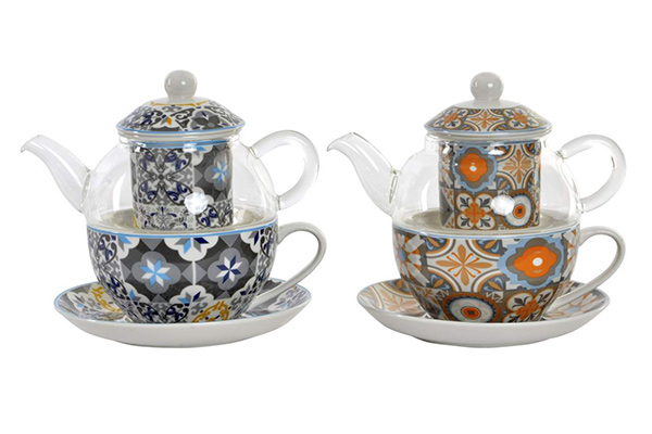 Teapot porcelain 15,8x13,3x14 250 ml. tile 2 mod.