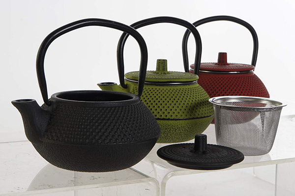 Teapot cast iron inox 13x11x10 300ml, 3 mod.
