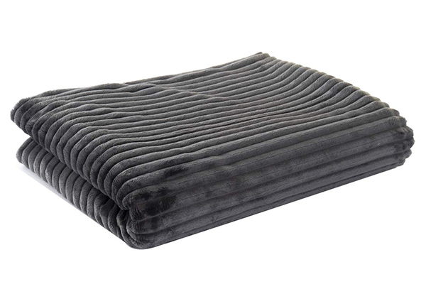 Blanket polyester 130x170 380 gsm. dark gray