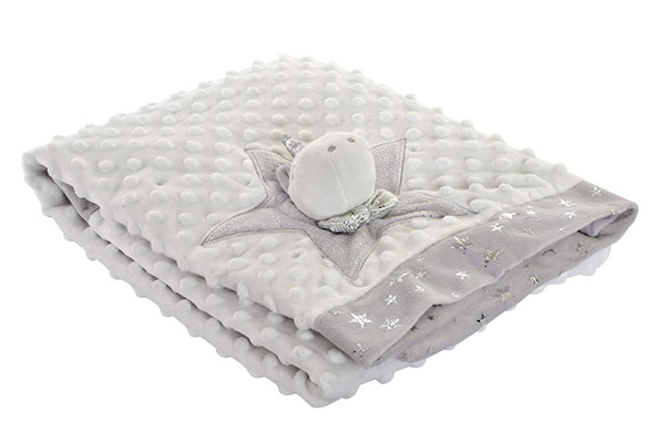 Baby blanket polyester 100x75 unicorn white