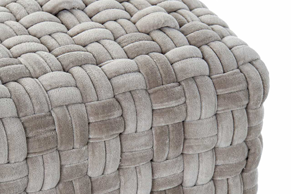 Floor cushion cotton polyester 60x60x32,5 braided