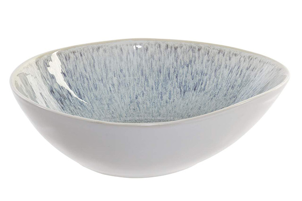 Bowl stoneware enamelled 20,5x17x5,5 650 blue