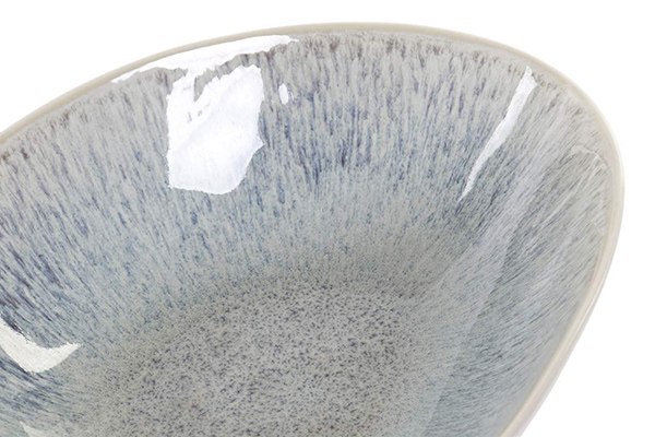 Bowl stoneware enamelled 20,5x17x5,5 650 blue