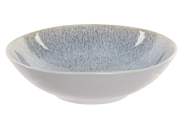 Bowl stoneware enamelled 26x26x7 1760 salad blue