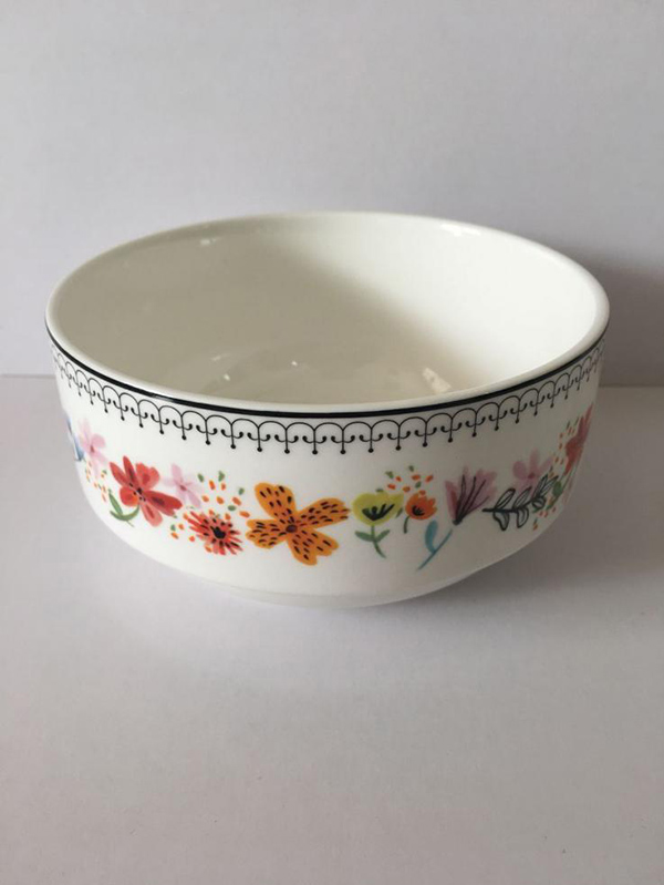 Bowl porcelain 13,5x13,5x8 400 ml. floral 4 mod.