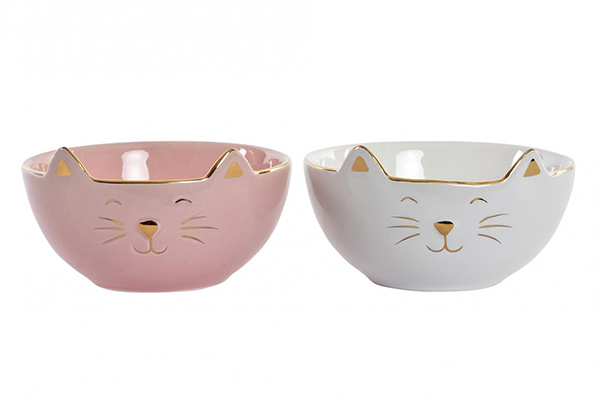 Bowl porcelain 12x12x6,5 cat golden 2 mod.