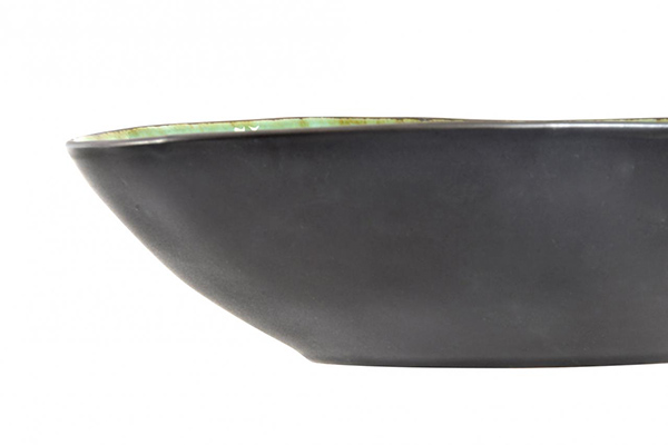 Bowl stoneware 20,5x17x6 650 ml. crackled enameled