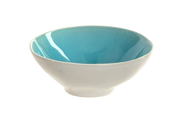 Bowl stoneware 12x11,5x4,5 170 sauce enameled blue