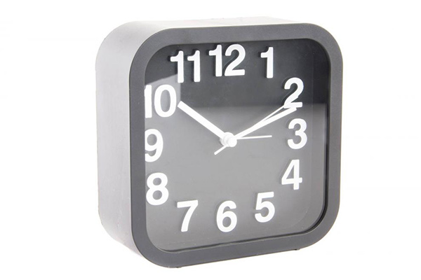 Alarm clock pvc 13x5x13 black