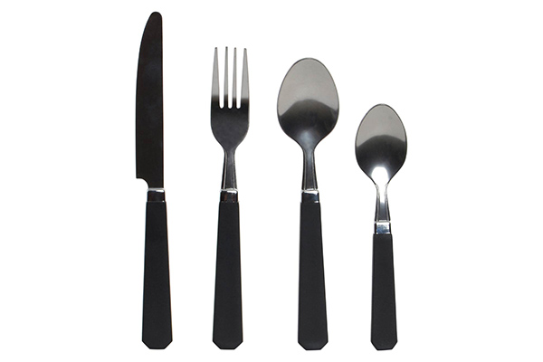 Cutlery set 16 pp inox 2x21 1,5mm black