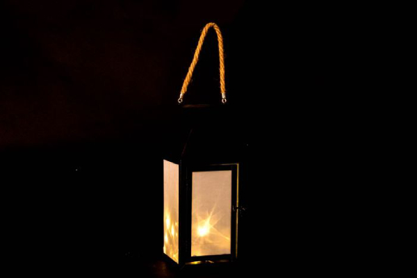 Lantern led metal 12,5x12x30,5