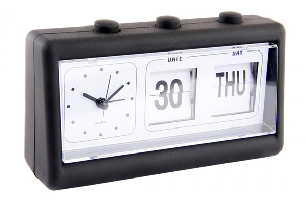 Alarm clock rubber 19x6,5x12 calendar