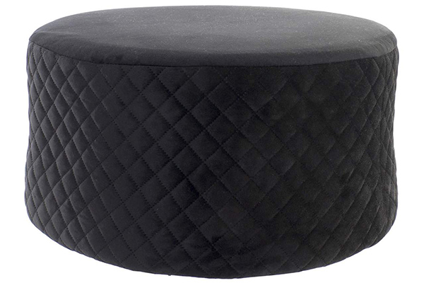 Footrest polyester metal 46x46x25 black