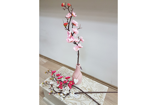 Cvet trešnjina grana 60 cm tri boje