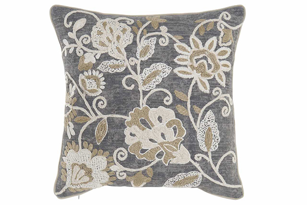 Cushion cotton 50x50 782gr flower embroidery