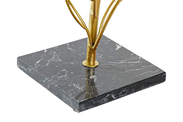 Decoration metal marble 22x22x52 golden