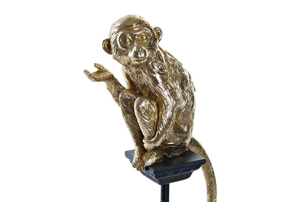 Figure resin metal 13x9x45,5 monkey golden