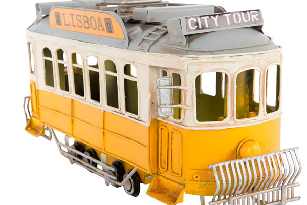 Decorative vehicle metal 32x9,5x17 trolley car