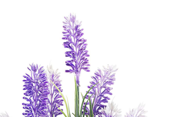 Flower plastic metal 20x20x47 lavender lilac