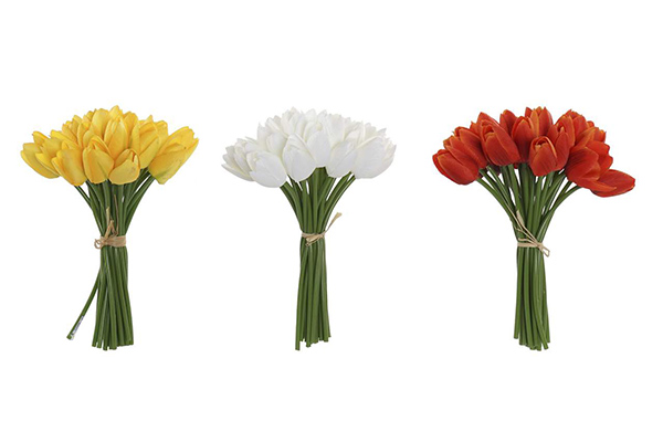 Bouquet tissu pvc 18x18x26 tulipe 3 mod.