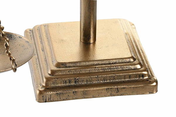 Figure metal 19,5x10x20,5 weighing machine golden