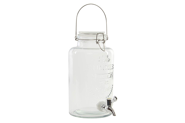 Drink dispenser glass inox 14,5x26,5 3l handle