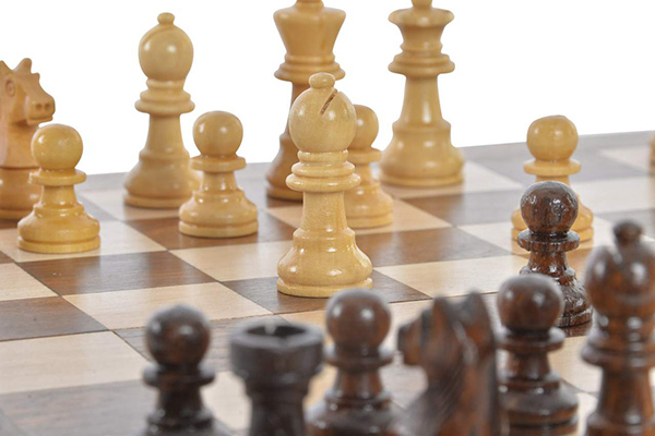 Game set 2 sheesham beech 25,5x25,5x2 chess brown