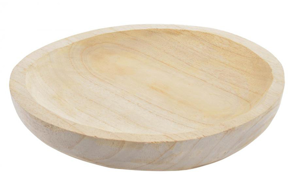 Bowl wood 25x25x4,5 natural