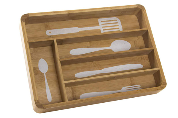 Cutlery tray bamboo 36x26x5 cutlery