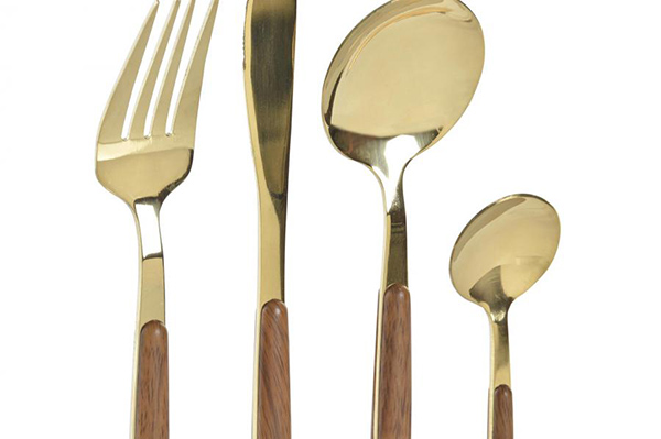 Cutlery set 16 inox 3x2,4x21 2mm golden