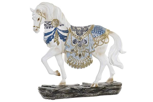 Figure resin 25x7x24 horse white