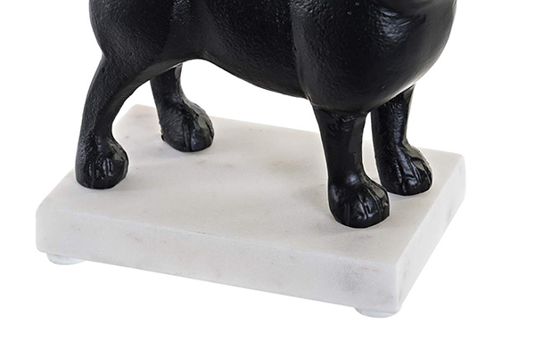 Figure aluminium marble 18x10x20 dog black