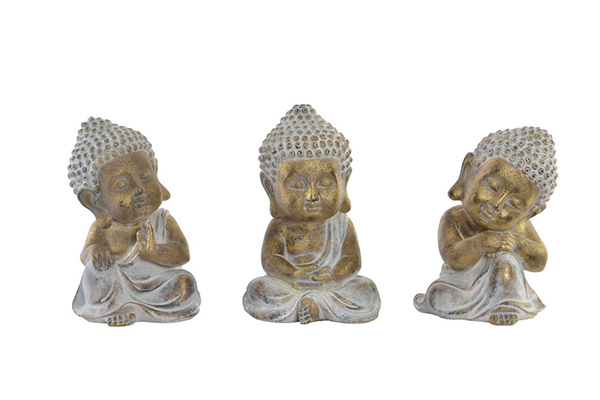 Figure resin 21,5x21x31 buddha 3 mod.