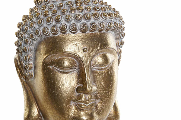 Figure resin metal 10,5x12x25,2 buddha head aged