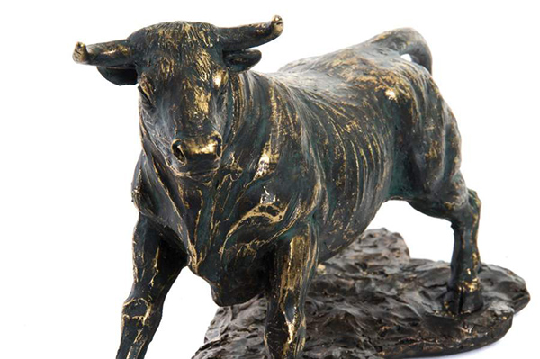 Figura bull aged 22x11x17